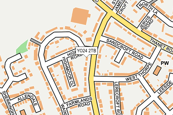YO24 2TB map - OS OpenMap – Local (Ordnance Survey)