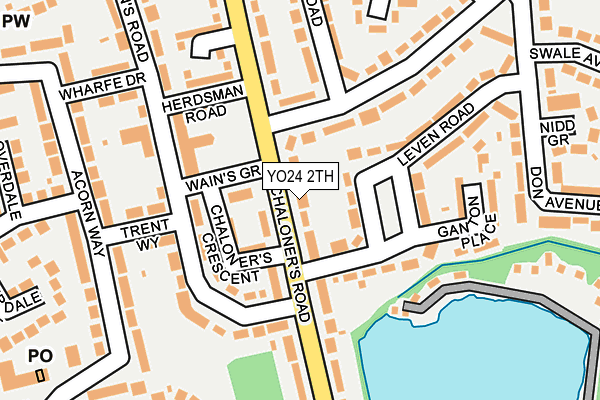 YO24 2TH map - OS OpenMap – Local (Ordnance Survey)