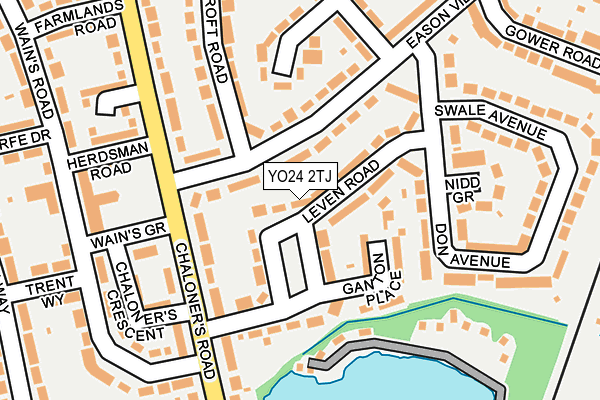 YO24 2TJ map - OS OpenMap – Local (Ordnance Survey)