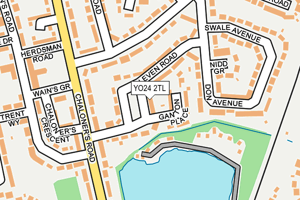 YO24 2TL map - OS OpenMap – Local (Ordnance Survey)