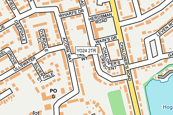 YO24 2TR map - OS OpenMap – Local (Ordnance Survey)