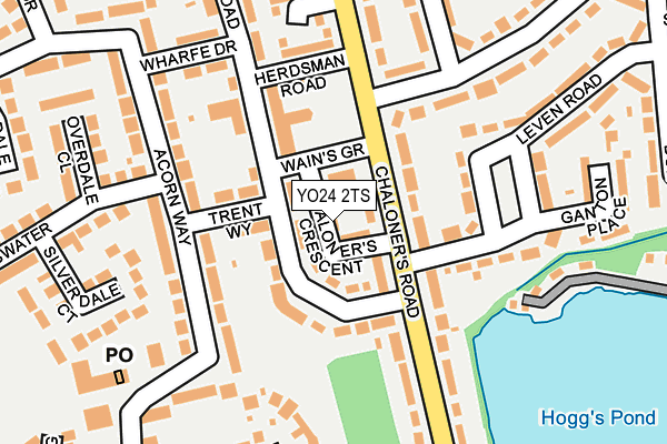 YO24 2TS map - OS OpenMap – Local (Ordnance Survey)