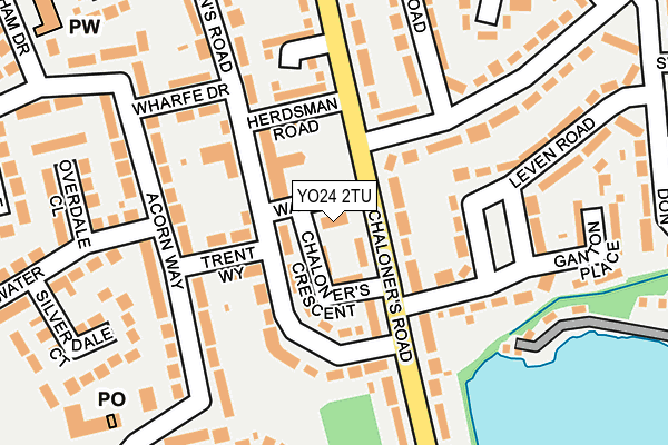 YO24 2TU map - OS OpenMap – Local (Ordnance Survey)