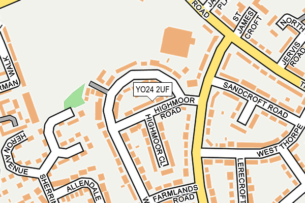 YO24 2UF map - OS OpenMap – Local (Ordnance Survey)