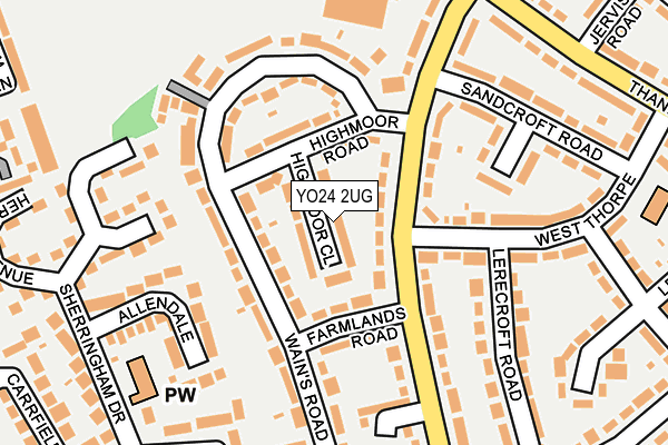 YO24 2UG map - OS OpenMap – Local (Ordnance Survey)