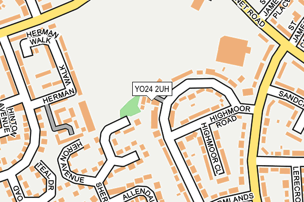 YO24 2UH map - OS OpenMap – Local (Ordnance Survey)