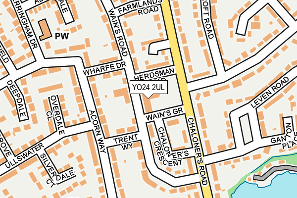 YO24 2UL map - OS OpenMap – Local (Ordnance Survey)