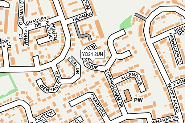 YO24 2UN map - OS OpenMap – Local (Ordnance Survey)