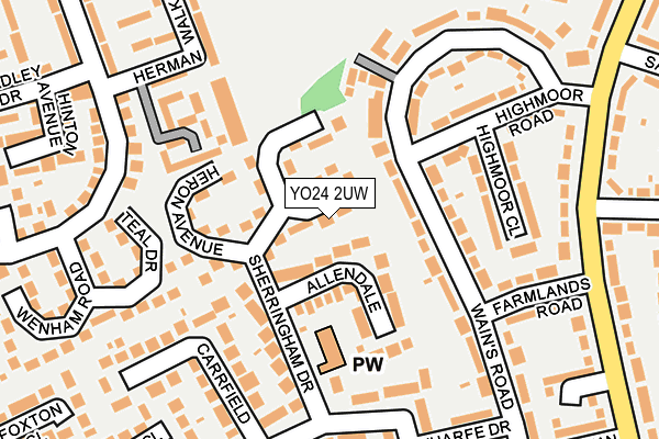YO24 2UW map - OS OpenMap – Local (Ordnance Survey)