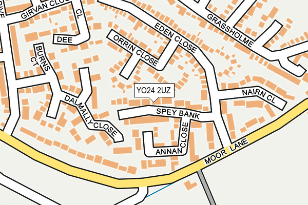 YO24 2UZ map - OS OpenMap – Local (Ordnance Survey)