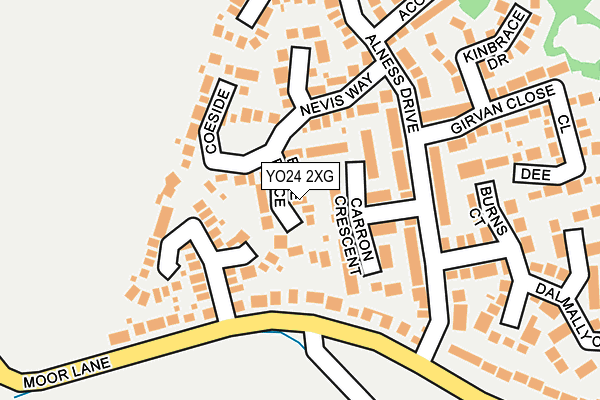 YO24 2XG map - OS OpenMap – Local (Ordnance Survey)