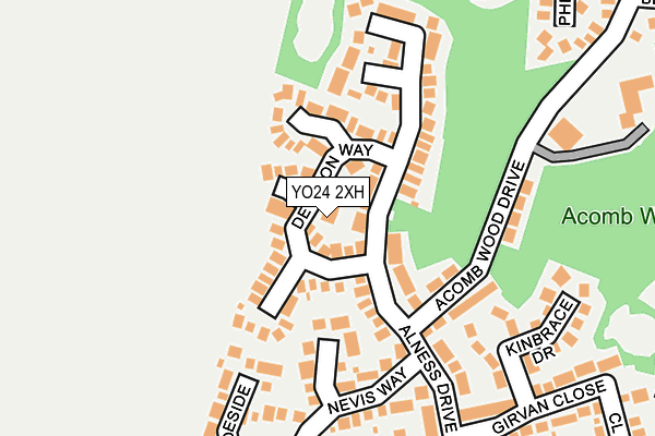 YO24 2XH map - OS OpenMap – Local (Ordnance Survey)