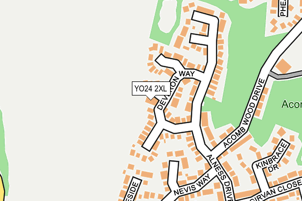 YO24 2XL map - OS OpenMap – Local (Ordnance Survey)