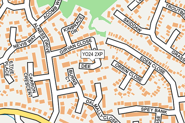 YO24 2XP map - OS OpenMap – Local (Ordnance Survey)