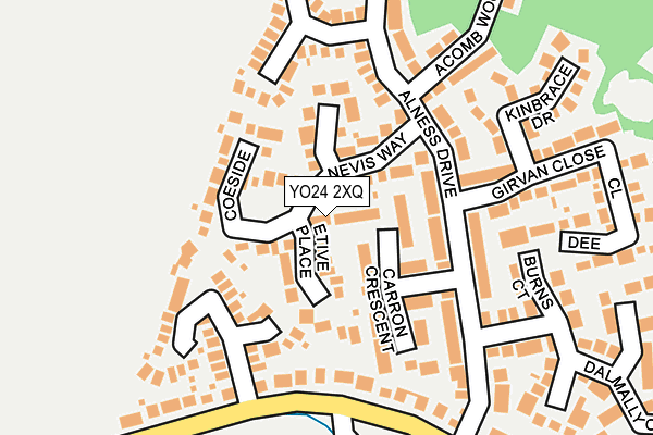 YO24 2XQ map - OS OpenMap – Local (Ordnance Survey)
