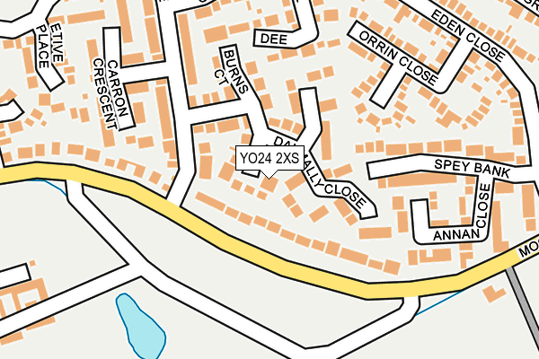 YO24 2XS map - OS OpenMap – Local (Ordnance Survey)