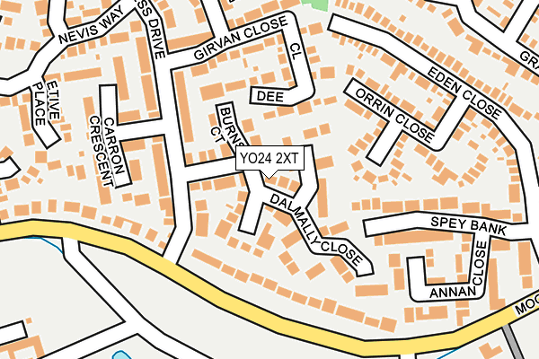 YO24 2XT map - OS OpenMap – Local (Ordnance Survey)