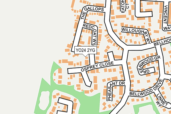 YO24 2YG map - OS OpenMap – Local (Ordnance Survey)