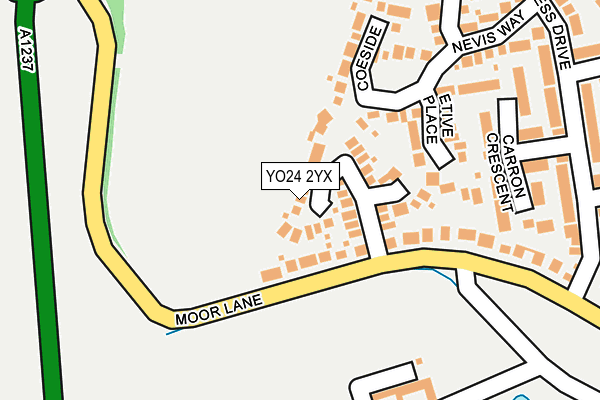 YO24 2YX map - OS OpenMap – Local (Ordnance Survey)