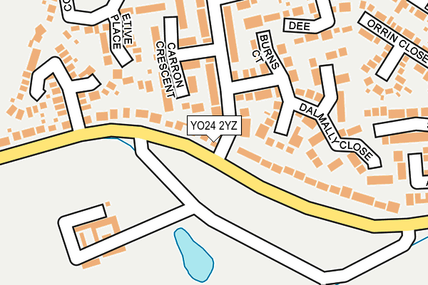 YO24 2YZ map - OS OpenMap – Local (Ordnance Survey)