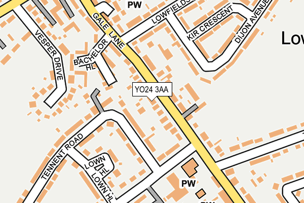 YO24 3AA map - OS OpenMap – Local (Ordnance Survey)