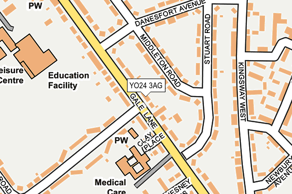 YO24 3AG map - OS OpenMap – Local (Ordnance Survey)