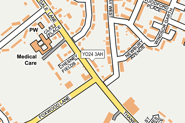 YO24 3AH map - OS OpenMap – Local (Ordnance Survey)