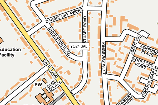 YO24 3AL map - OS OpenMap – Local (Ordnance Survey)