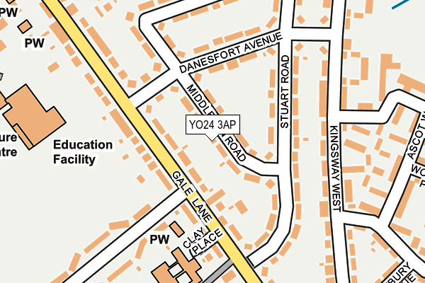 YO24 3AP map - OS OpenMap – Local (Ordnance Survey)