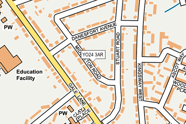 YO24 3AR map - OS OpenMap – Local (Ordnance Survey)