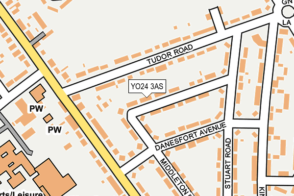 YO24 3AS map - OS OpenMap – Local (Ordnance Survey)
