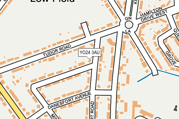 YO24 3AU map - OS OpenMap – Local (Ordnance Survey)
