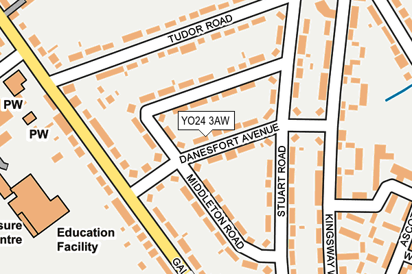 YO24 3AW map - OS OpenMap – Local (Ordnance Survey)