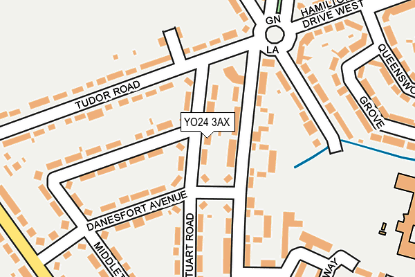 YO24 3AX map - OS OpenMap – Local (Ordnance Survey)