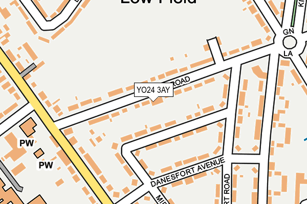YO24 3AY map - OS OpenMap – Local (Ordnance Survey)