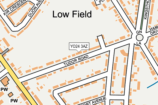 YO24 3AZ map - OS OpenMap – Local (Ordnance Survey)
