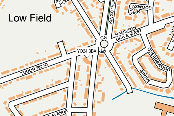 YO24 3BA map - OS OpenMap – Local (Ordnance Survey)