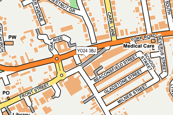 YO24 3BJ map - OS OpenMap – Local (Ordnance Survey)