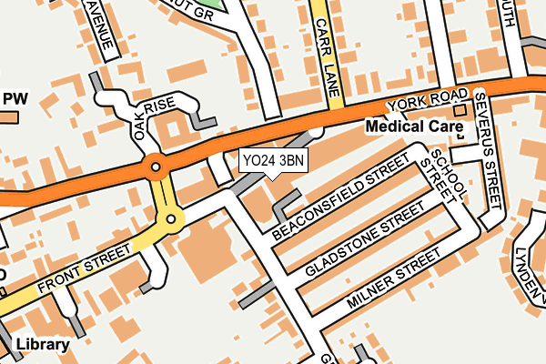 YO24 3BN map - OS OpenMap – Local (Ordnance Survey)
