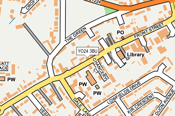 YO24 3BU map - OS OpenMap – Local (Ordnance Survey)