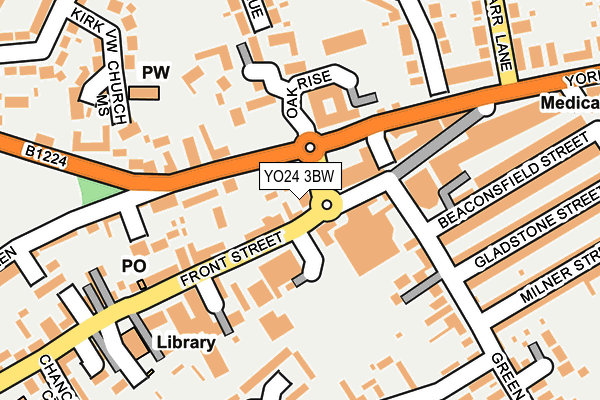 YO24 3BW map - OS OpenMap – Local (Ordnance Survey)