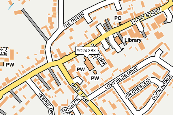 YO24 3BX map - OS OpenMap – Local (Ordnance Survey)