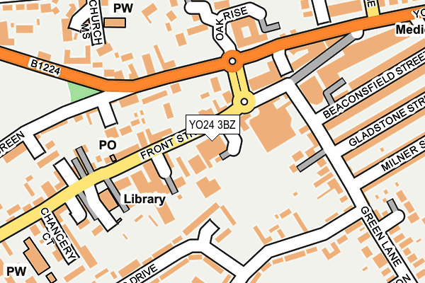 YO24 3BZ map - OS OpenMap – Local (Ordnance Survey)
