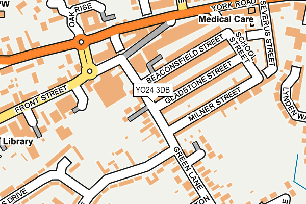 YO24 3DB map - OS OpenMap – Local (Ordnance Survey)