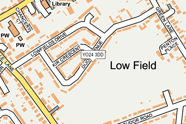 YO24 3DD map - OS OpenMap – Local (Ordnance Survey)