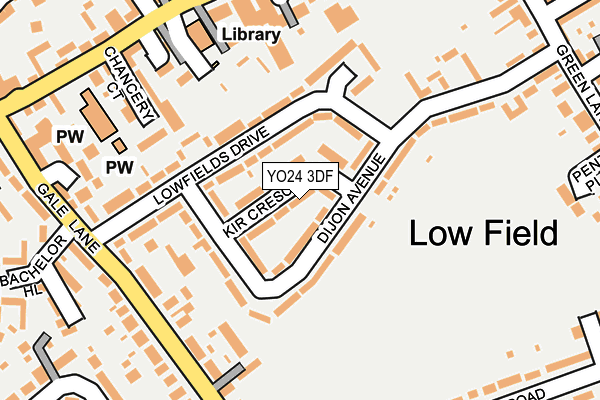 YO24 3DF map - OS OpenMap – Local (Ordnance Survey)