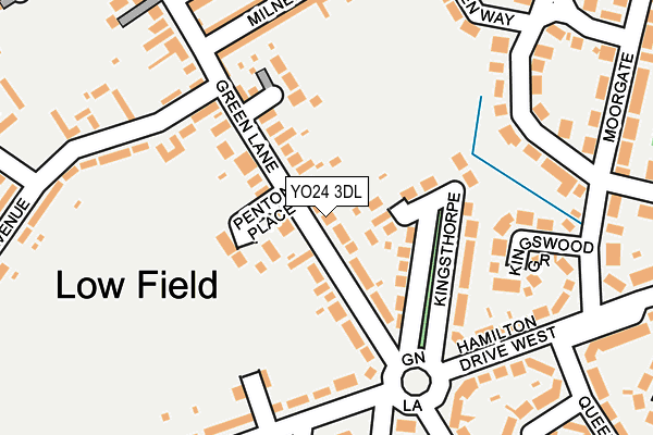 YO24 3DL map - OS OpenMap – Local (Ordnance Survey)
