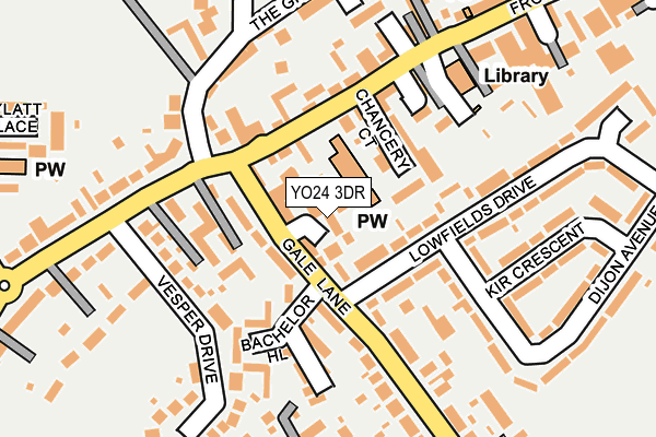 YO24 3DR map - OS OpenMap – Local (Ordnance Survey)