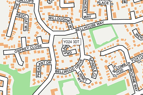 YO24 3DT map - OS OpenMap – Local (Ordnance Survey)