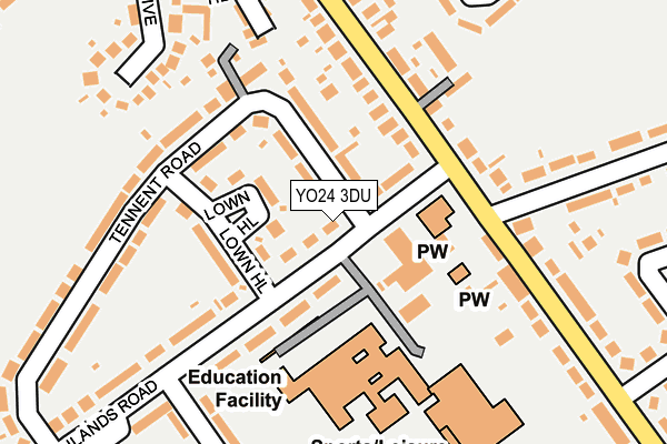 YO24 3DU map - OS OpenMap – Local (Ordnance Survey)